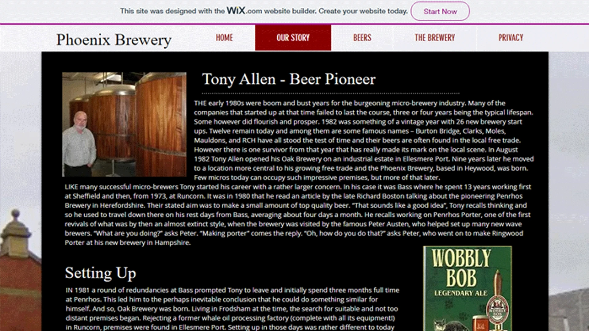 A before and after website redesign sequence showing the Phoenix Brewery website before, and after the redesign. It shows a much improved website that incorporates the new Phoenix Brewery branding.